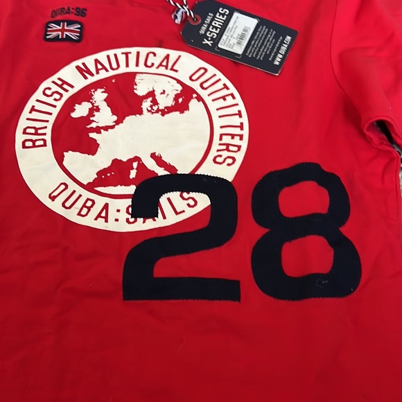 Quba Sails X Series Mens Lava Red short sleeve tshirt - Picture 3 of 3